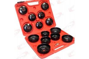 15pc Oil Filter Cap Wrench Socket Removal Install Set 65-14F to 100mm-15F Cup